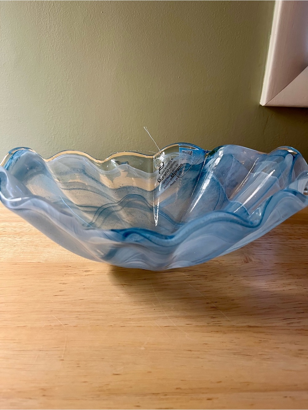 Murano Inspired Glass Decorative Bowl-Made in Italy